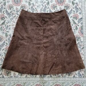 Newport News | Vintage Brown Suede Skirt